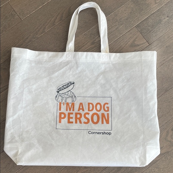cornershop Other - FREE WITH PURCHASE : White Dog Tote Bag. I’m A Dog Person